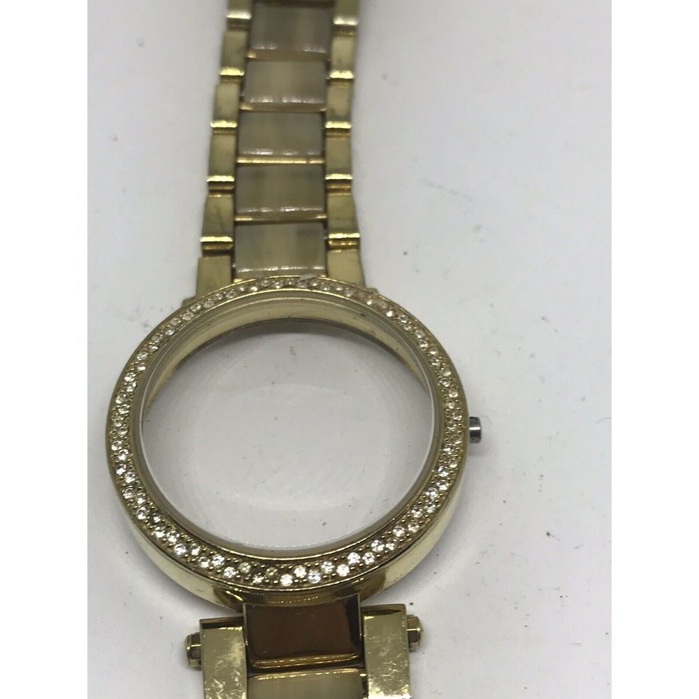 Michael Kors Watch Bracelet Links Case Use For Parts Used Band Z255 16mm Twotone